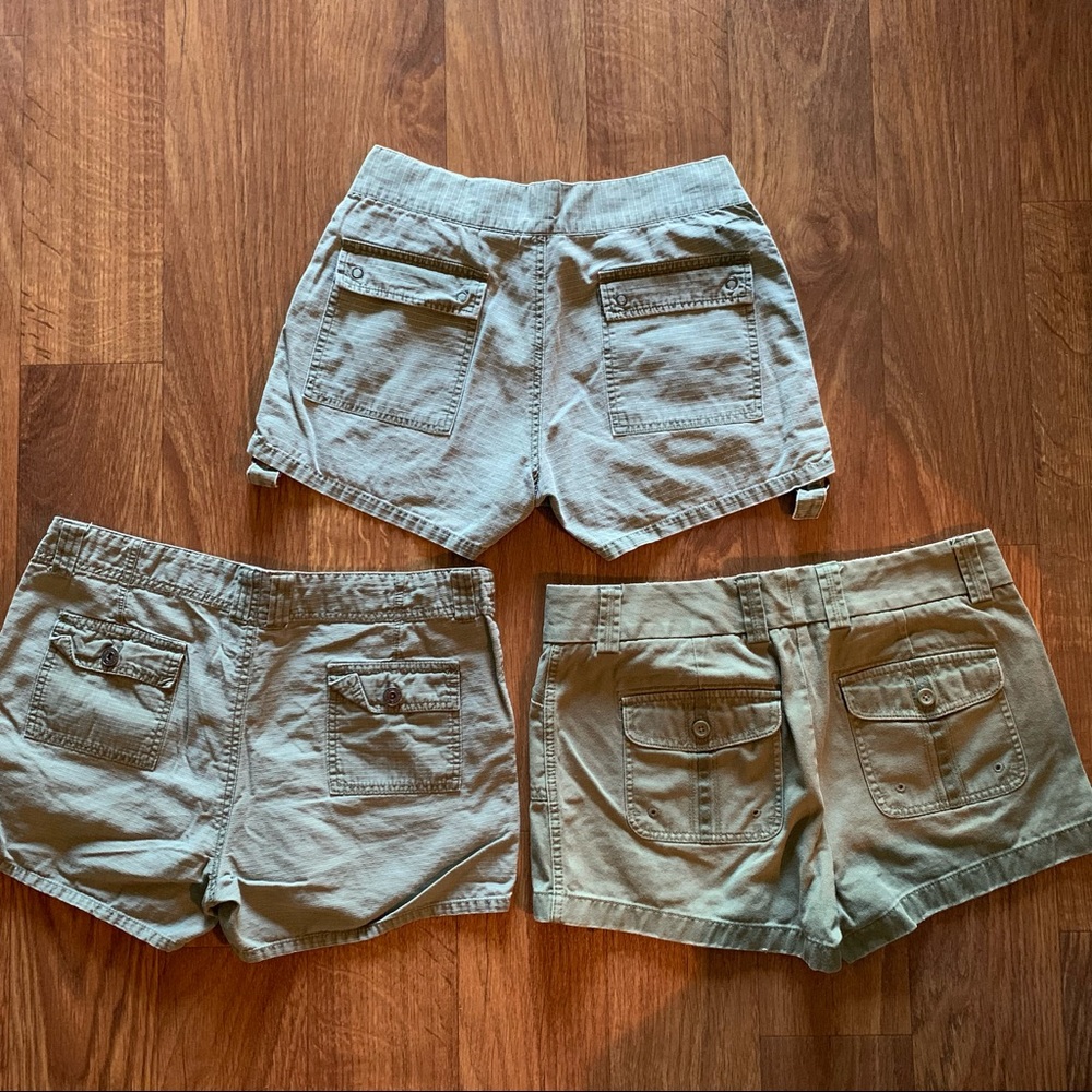 Vintage Olive green cargo shorts 3 pair